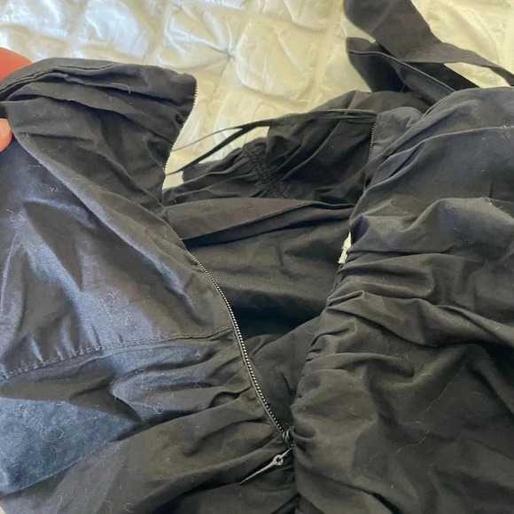 Zara Black Ruched Halter Mini Dress - Picture 4 of 6